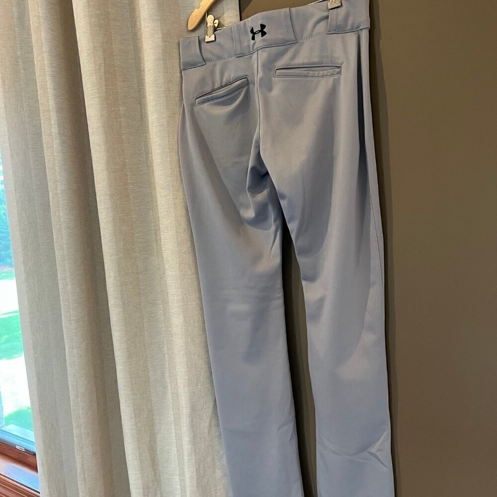 Men's Under Armour Gray Baseball Pants, Size Small - Picture 4 of 7